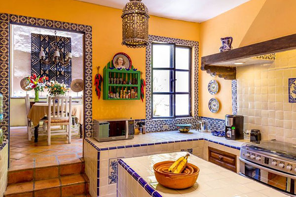 Особенность мексиканского стиля плитка на кухне
